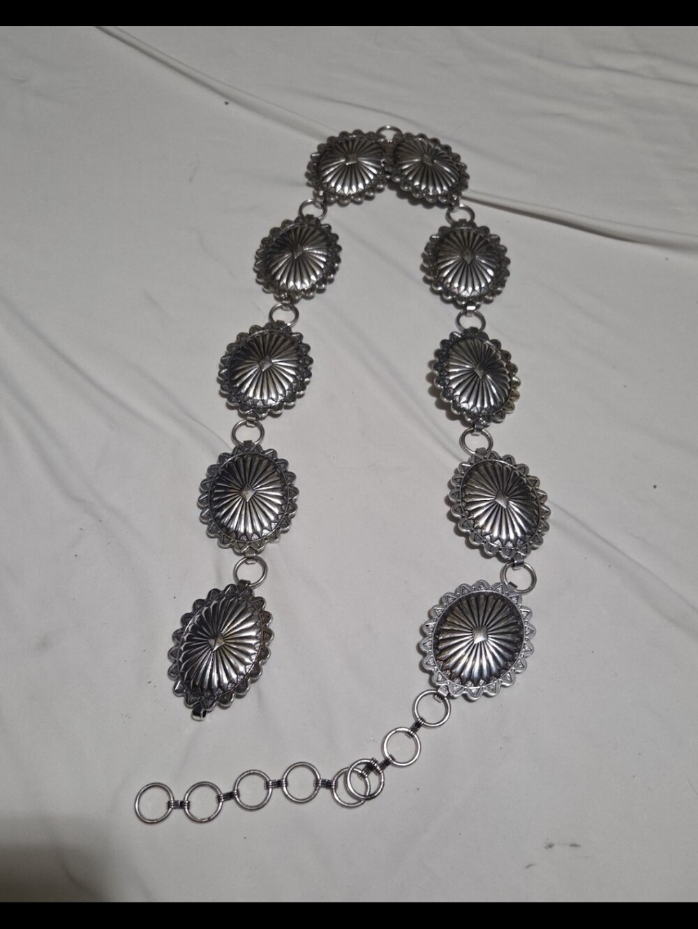 Chic sterling silver 42 inch womens concho belt #30